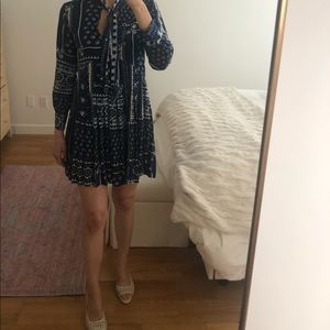 Zara Blue pleated dress